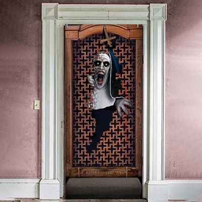 Dekoracja drzwi na Halloween