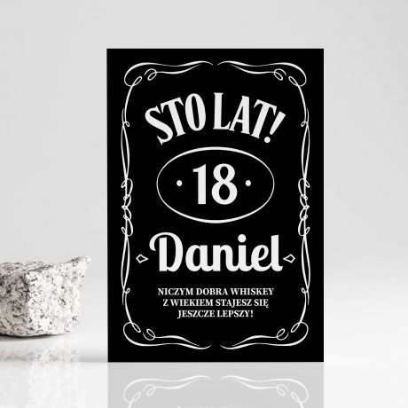 Czekolada Jack Daniel's + kartka z yczeniami na 18 urodziny