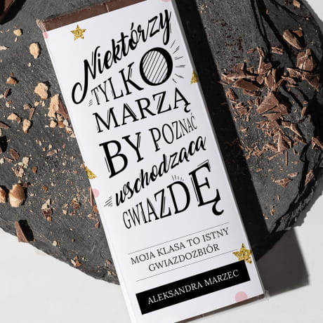 Dua czekolada personalizowana GWIAZDA prezent dla wychowawczyni