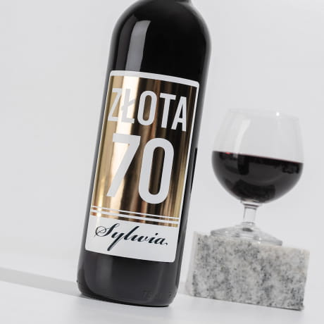 Czerwone wino na urodziny ZOTA 70