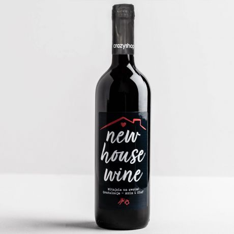 Czerwone wino na PREZENT NA PARAPETWK personalizowane