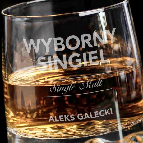 Oryginalna szklanka do whiskey dla singla SINGLE MALT 