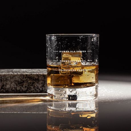 Grawerowana szklanka do whisky Z MIARK prezent dla fana whisky