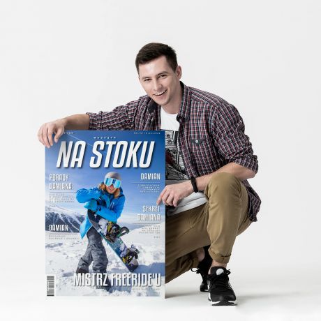 Urodzinowa kartka XXL NA STOKU prezent dla snowboardzisty