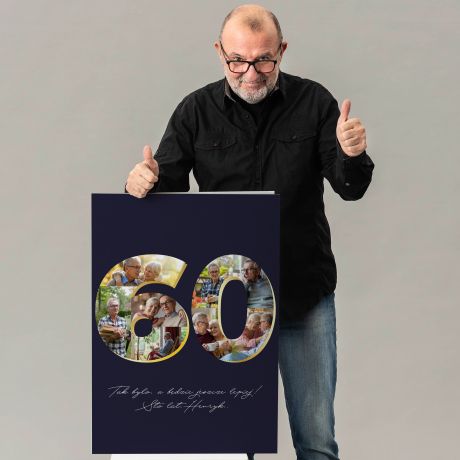 Kartka XXL na 60 urodziny ZE ZDJCIAMI