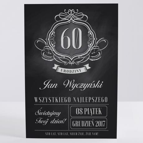 Kartka na 60 urodziny dla mczyzny URODZINY VINTAGE