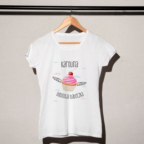 Koszulka damska z nadrukiem BABECZKA prezent na Dzie Kobiet - XL
