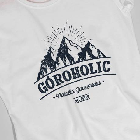 Koszulka damska z nadrukiem GROHOLIC prezent dla mioniczki gr - XL
