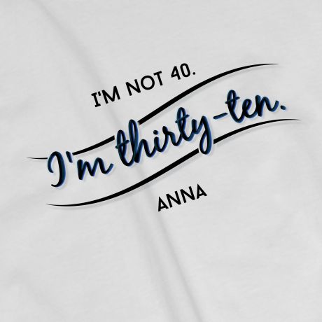 mieszna koszulka damska I`M NOT 40 prezent na 40 urodziny dla koleanki z pracy - S
