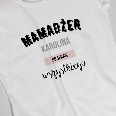 Koszulka damska z nadrukiem MAMADER prezent dla mamy - M