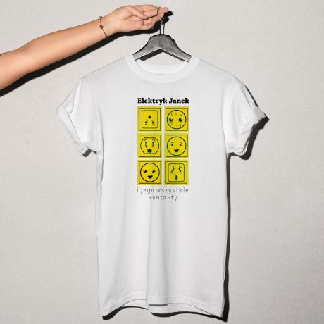 Koszulka dla elektryka KONTAKTY prezent dla elektryka - XXL