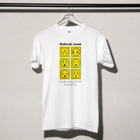 Koszulka dla elektryka KONTAKTY prezent dla elektryka - L