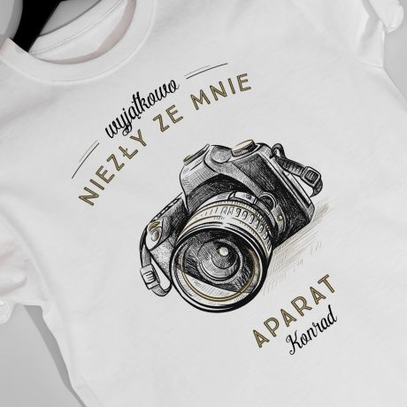 Koszulka dla fotografa NIEZY APARAT prezent dla fotografa - XXL