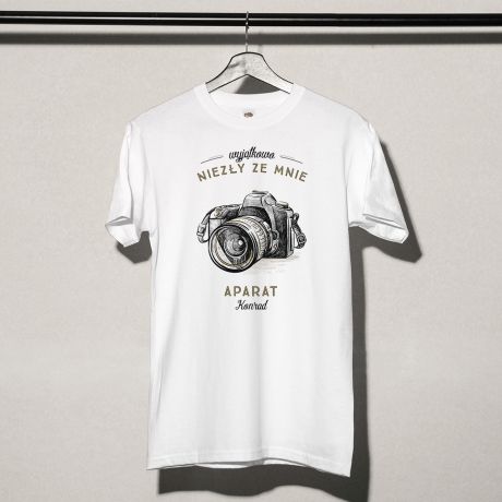 Koszulka dla fotografa NIEZY APARAT prezent dla fotogarfa - L