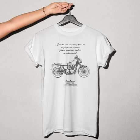 Koszulka dla motocyklisty ZMOTORYZOWANY mieszny prezent dla motocyklisty - XL