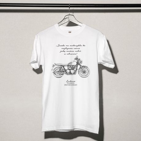 Koszulka dla motocyklisty ZMOTORYZOWANY mieszny prezent dla motocyklisty - S