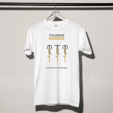 Koszulka mska CYCLOHOLIK prezent dla rowerzysty - XL