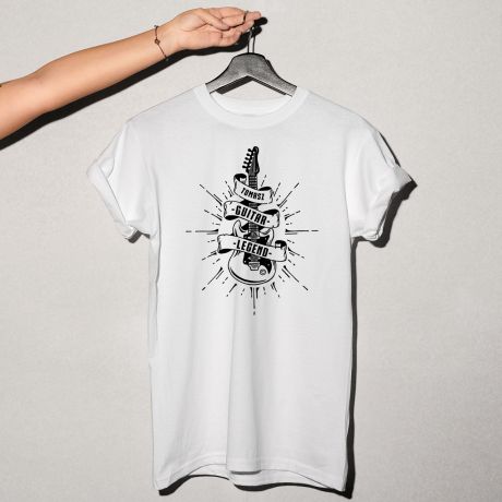 Koszulka mska z nadrukiem GITARA prezent dla muzyka na urodziny - XL