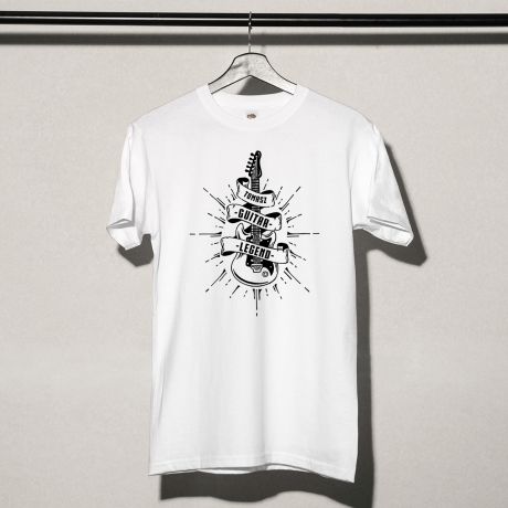 Koszulka mska z nadrukiem GITARA prezent dla muzyka na urodziny - L