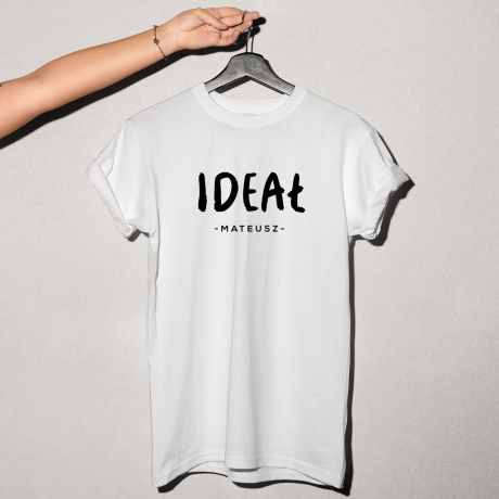 Koszulka mska z nadrukiem IDEA prezent na Walentynki dla niego - M