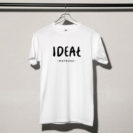 Koszulka mska z nadrukiem IDEA prezent na Walentynki dla niego - L