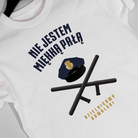 Koszulka mska z nadrukiem MIKKA PAA mieszny prezent dla policjanta - XL