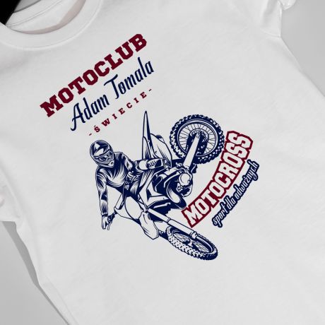 Koszulka mska z nadrukiem MOTOCROSS prezent dla motocyklisty - S