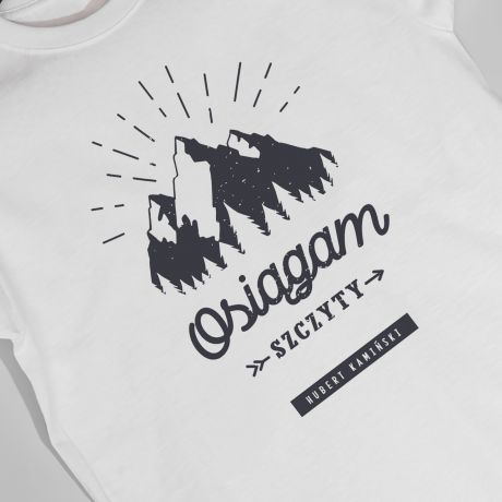 Koszulka mska z nadrukiem OSIGAM SZCZYTY prezent dla alpinisty - M