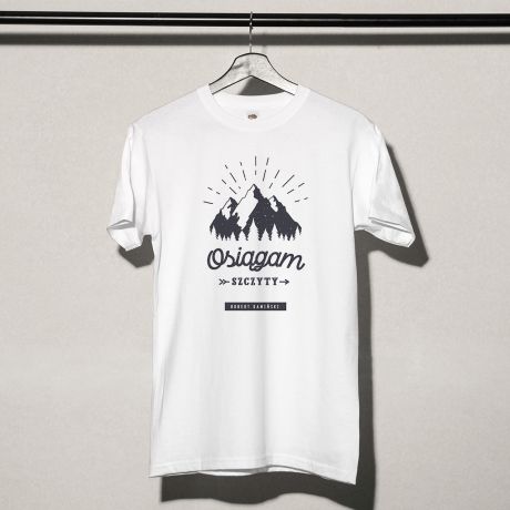 Koszulka mska z nadrukiem OSIGAM SZCZYTY prezent dla alpinisty - S
