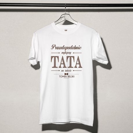 Koszulka mska z nadrukiem PREZENT DLA TATY - XL