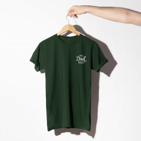 Haftowana koszulka DLA TATY zielona - S
