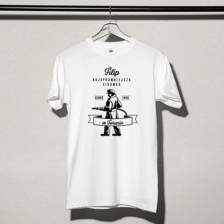 Koszulka straaka SIKAWKA prezent personalizowany - XXL