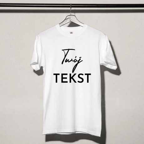 Mska koszulka z wasnym nadrukiem TWJ TEKST - S