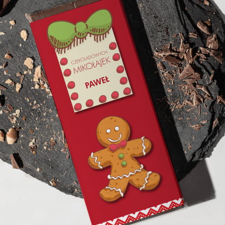 Personalizowana czekolada PIERNICZEK prezent dla chopaka na Mikoajki