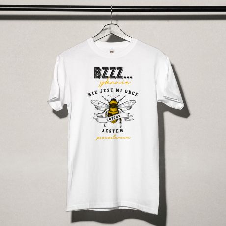 Personalizowana koszulka dla pszczelarza BZYKANIE NIE JEST MI OBCE - S