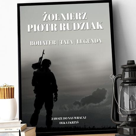 Plakat personalizowany 31x41 cm ONIERZ prezent dla wojskowego