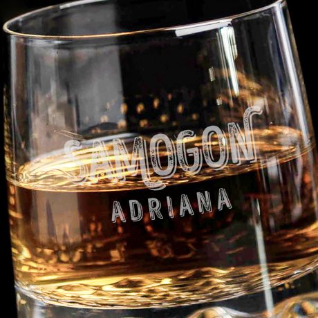 Szklanka na whisky z grawerem PREZENT DLA BIMBROWNIKA
