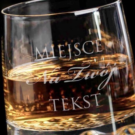 Grawerowana szklanka do whisky TWJ TEKST