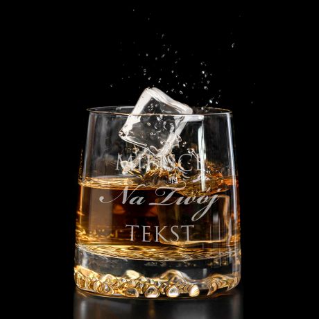 Grawerowana szklanka do whisky TWJ TEKST