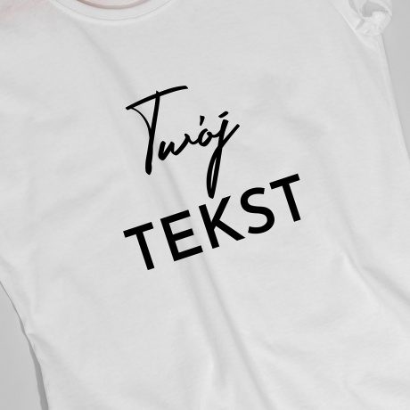 Damska koszulka z wasnym nadrukiem TWJ TEKST - L