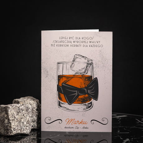 Whisky Glenmorangie z kartk personalizown PREZENT DLA MʯA NA ROCZNIC LUBU 