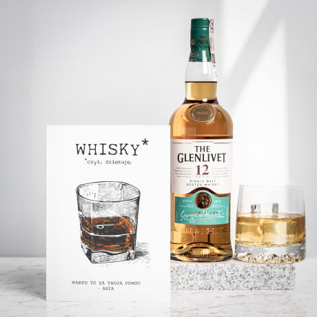 Szkocka whisky z personalizowan kartk PREZENT W PODZIKOWANIU
