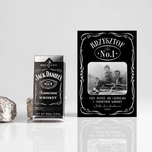 Czekolada Jack Daniel's + kartka ze zdjciem UPOMINEK DLA TATY