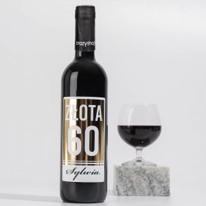 Czerwone wino na urodziny ZOTA 60