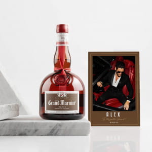 Grand Marnier Cordon Rouge z personalizowan kartk ELEGANCKI ALKOHOL NA PREZENT