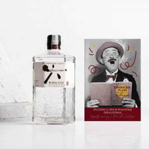 Japoski Roku Gin + kartka z personalizacj PREZENT NA ODEJCIE NA EMERYTUR