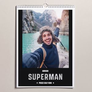 Kalendarz dla chopaka SUPERMAN PRZEZ CAY ROK