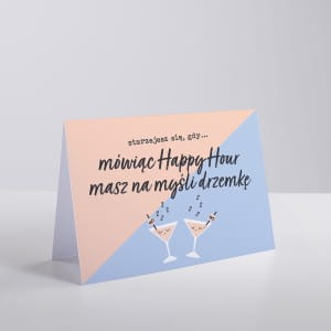 Kartka na 40 urodziny dla koleanki HAPPY HOUR