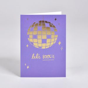 Kartka urodzinowa w stylu disco LET'S BOOGIE