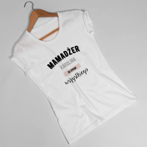 Koszulka damska z nadrukiem MAMADER prezent dla mamy - S